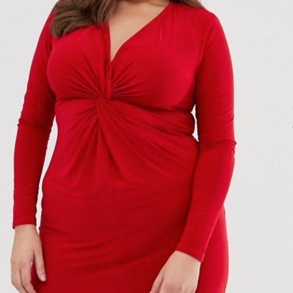 Koco & K London size 16 red knot front mini dress - Picture 2 of 10